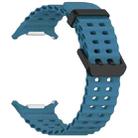 For Samsung Galaxy Watch Ultra 47mm xDfind Ocean Hole Dual Buckle Silicone Watch Band(Rock Blue) - 3