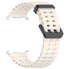 For Samsung Galaxy Watch Ultra 47mm xDfind Ocean Hole Dual Buckle Silicone Watch Band(Starlight) - 3