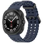 For Samsung Galaxy Watch Ultra 47mm xDfind Ocean Hole Dual Buckle Silicone Watch Band(Midnight Blue) - 1