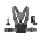 3 in 1 Quick Release Body Mount Belt Chest Strap with Mount & Screw(Grey) - 1