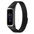 For Samsung Galaxy Fit2 xDfind Watch Frame Integrated Milan Stainless Steel Watch Band(Black) - 1