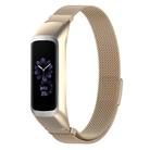 For Samsung Galaxy Fit2 xDfind Watch Frame Integrated Milan Stainless Steel Watch Band(Gold) - 1