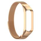 For Samsung Galaxy Fit2 xDfind Watch Frame Integrated Milan Stainless Steel Watch Band(Rose Gold) - 2