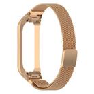 For Samsung Galaxy Fit2 xDfind Watch Frame Integrated Milan Stainless Steel Watch Band(Rose Gold) - 3