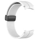 For Samsung Galaxy Watch7 / Watch FE 40mm xDfind Fold Magnetic Black Buckle Silicone Watch Band(White) - 3