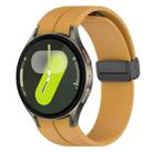 For Samsung Galaxy Watch7 / Watch FE 40mm xDfind Fold Magnetic Black Buckle Silicone Watch Band(Yellow) - 1