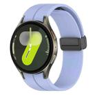 For Samsung Galaxy Watch7 / Watch FE 40mm xDfind Fold Magnetic Black Buckle Silicone Watch Band(Light Purple) - 1