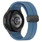 For Samsung Galaxy Watch6 / Watch6 Classic xDfind Fold Magnetic Black Buckle Silicone Watch Band(Blue) - 2