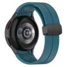 For Samsung Galaxy Watch6 / Watch6 Classic xDfind Fold Magnetic Black Buckle Silicone Watch Band(Dark Blue) - 2