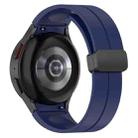 For Samsung Galaxy Watch6 / Watch6 Classic xDfind Fold Magnetic Black Buckle Silicone Watch Band(Midnight Blue) - 2