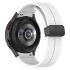 For Samsung Galaxy Watch5 / Watch5 Pro xDfind Fold Magnetic Black Buckle Silicone Watch Band(White) - 2