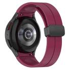 For Samsung Galaxy Watch5 / Watch5 Pro xDfind Fold Magnetic Black Buckle Silicone Watch Band(Wine Red) - 2