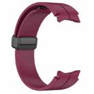 For Samsung Galaxy Watch5 / Watch5 Pro xDfind Fold Magnetic Black Buckle Silicone Watch Band(Wine Red) - 3