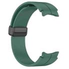 For Samsung Galaxy Watch5 / Watch5 Pro xDfind Fold Magnetic Black Buckle Silicone Watch Band(Dark Green) - 3