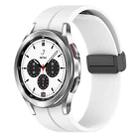 For Samsung Galaxy Watch4 / Watch4 Classic xDfind Fold Magnetic Black Buckle Silicone Watch Band(White) - 1