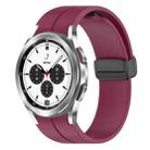 For Samsung Galaxy Watch4 / Watch4 Classic xDfind Fold Magnetic Black Buckle Silicone Watch Band(Wine Red) - 1