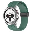For Samsung Galaxy Watch4 / Watch4 Classic xDfind Fold Magnetic Black Buckle Silicone Watch Band(Dark Green) - 1