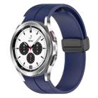 For Samsung Galaxy Watch4 / Watch4 Classic xDfind Fold Magnetic Black Buckle Silicone Watch Band(Midnight Blue) - 1