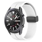 For Samsung Galaxy Watch3 41mm xDfind Fold Magnetic Black Buckle Silicone Watch Band(White) - 1