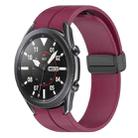 For Samsung Galaxy Watch3 41mm xDfind Fold Magnetic Black Buckle Silicone Watch Band(Wine Red) - 1