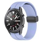 For Samsung Galaxy Watch3 41mm xDfind Fold Magnetic Black Buckle Silicone Watch Band(Light Purple) - 1