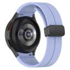 For Samsung Galaxy Watch3 41mm xDfind Fold Magnetic Black Buckle Silicone Watch Band(Light Purple) - 2