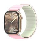 For Apple Watch 46mm / 49mm / 45mm / 44mm DUX DUCIS SD Series Double-Sided Blind Insert Silicone Magnetic Watch Strap(Light Pink + Light Green) - 1