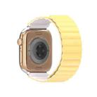 For Apple Watch 46mm / 49mm / 45mm / 44mm DUX DUCIS SD Series Double-Sided Blind Insert Silicone Magnetic Watch Strap(Light Yellow + Starlight) - 3
