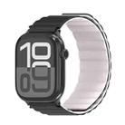 For Apple Watch 42mm / 41mm / 40mm / 38mm DUX DUCIS SD Series Double-Sided Blind Insert Silicone Magnetic Watch Strap(Black + Starlight) - 1