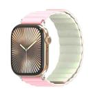For Apple Watch 42mm / 41mm / 40mm / 38mm DUX DUCIS SD Series Double-Sided Blind Insert Silicone Magnetic Watch Strap(Light Pink + Light Green) - 1