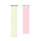 For Apple Watch 42mm / 41mm / 40mm / 38mm DUX DUCIS SD Series Double-Sided Blind Insert Silicone Magnetic Watch Strap(Light Pink + Light Green) - 2