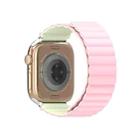 For Apple Watch 42mm / 41mm / 40mm / 38mm DUX DUCIS SD Series Double-Sided Blind Insert Silicone Magnetic Watch Strap(Light Pink + Light Green) - 3