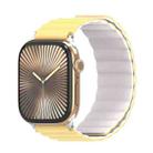 For Apple Watch 42mm / 41mm / 40mm / 38mm DUX DUCIS SD Series Double-Sided Blind Insert Silicone Magnetic Watch Strap(Light Yellow + Starlight) - 1