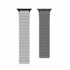 For Apple Watch 42mm / 41mm / 40mm / 38mm DUX DUCIS SD Series Double-Sided Blind Insert Silicone Magnetic Watch Strap(Dark Grey + Light Grey) - 2