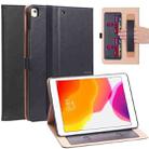 For iPad 10.2 / iPad Air 10.5 / iPad Pro 10.5 inch Retro Texture PU Horizontal Flip Leather Case with Holder & Card Slots & Hand Strap(Black) - 1