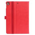 For iPad 10.2 / iPad Air 10.5 / iPad Pro 10.5 inch Retro Texture PU Horizontal Flip Leather Case with Holder & Card Slots & Hand Strap(Red) - 3