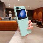 For Samsung Galaxy Z Flip6 5G Skin Feel Solid Color Folding Buckle TPU Phone Case(Green) - 1