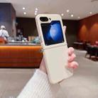 For Samsung Galaxy Z Flip6 5G Skin Feel Solid Color Folding Buckle TPU Phone Case(Beige) - 1