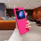 For Samsung Galaxy Z Flip5 5G Skin Feel Solid Color Folding Buckle TPU Phone Case(Rose Red) - 1