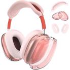 For Apple AirPods Max Headphones Silicone Protective Case(Transparent Light Pink) - 1