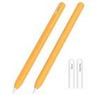 For Apple Pencil 2 / Pro Integrated Anti-roll Silicone Protective Stylus Pen Case(Yellow) - 1