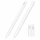 For Apple Pencil 2 / Pro Integrated Anti-roll Silicone Protective Stylus Pen Case(White) - 1