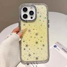 For iPhone 16 Pro Holographic Starry Pattern TPU Hybrid IMD Full Coverage Phone Case(Orange) - 1