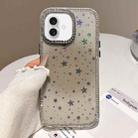 For iPhone 16 Plus Holographic Starry Pattern TPU Hybrid IMD Full Coverage Phone Case(Brown) - 1