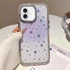 For iPhone 16 Holographic Starry Pattern TPU Hybrid IMD Full Coverage Phone Case(Purple) - 1