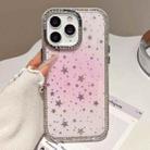 For iPhone 11 Pro Max Holographic Starry Pattern TPU Hybrid IMD Full Coverage Phone Case(Pink) - 1