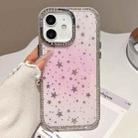 For iPhone 11 Holographic Starry Pattern TPU Hybrid IMD Full Coverage Phone Case(Pink) - 1