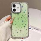 For iPhone 11 Holographic Starry Pattern TPU Hybrid IMD Full Coverage Phone Case(Green) - 1
