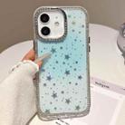 For iPhone 11 Holographic Starry Pattern TPU Hybrid IMD Full Coverage Phone Case(Blue) - 1