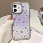 For iPhone 11 Holographic Starry Pattern TPU Hybrid IMD Full Coverage Phone Case(Purple) - 1